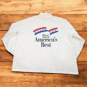 Vintage Bobcat‎ Construction Equipment Windbreaker Jacket Size XL Rare *READ*